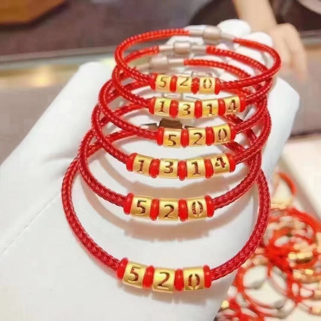 18k Romantic love number beads Bracelet
