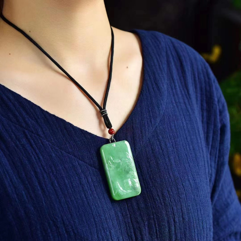 Mens Jade Necklace, Jade Necklace, Good Luck Gift for Men, Mens Stone  Necklace,mens Leather Necklace,gift for Husband,man Necklace - Etsy