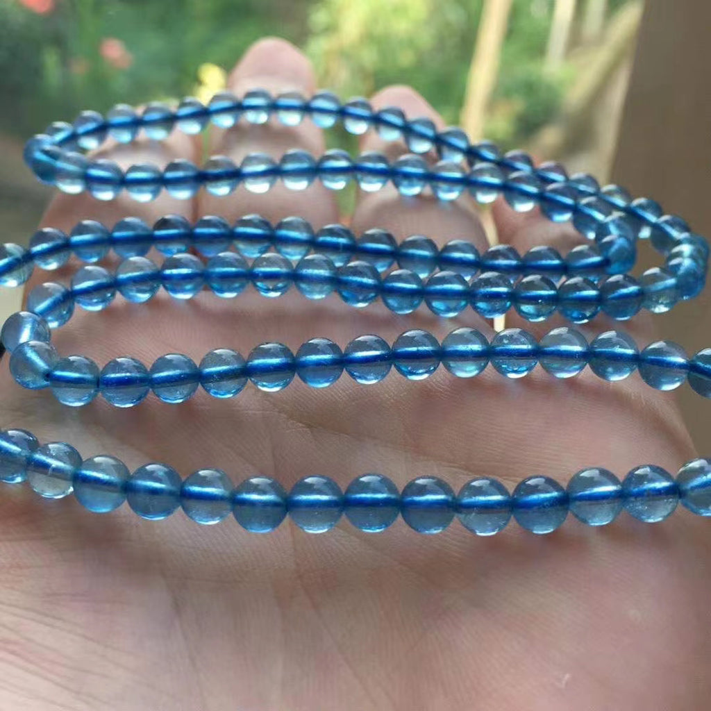 Aquamarine beads 5mm 19.2g