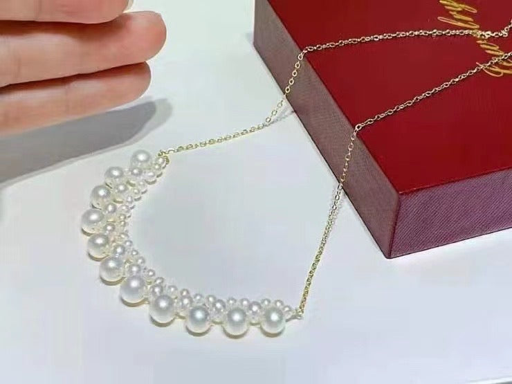 14k 3-6mm Freshwater Pearls necklace